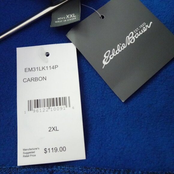 Eddie Bauer Fleece Sherpa Jacket Men’s Size 2XL Black Faux Shearling Full Zip - Picture 6 of 7